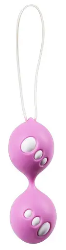 Вагінальні кульки Twin Balls, 11 см, рожевий - фото 4