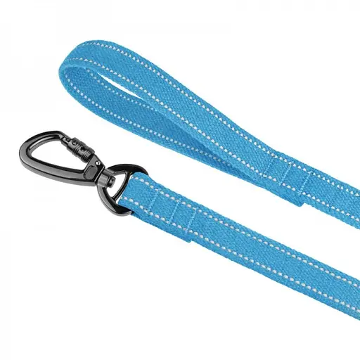 Поводок для собак Barksi Сotton с карабином на замке 500x2 см голубой - фото 5
