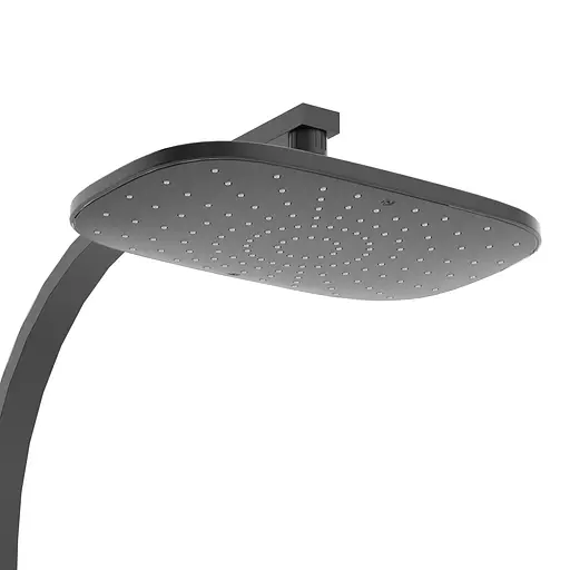 Душова система з термостатом Volle Sistema верхній душ 300x200 мм de la noche 1599.090104, Чорний матовий - фото 5