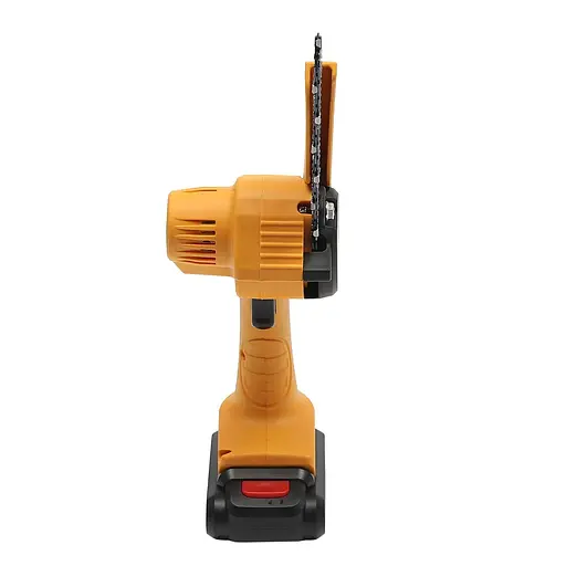 6-дюймовая мини-портативная электрическая бензопила беспроводная цепная пила мощностью аккумулятора 550 Вт желтый - фото 3