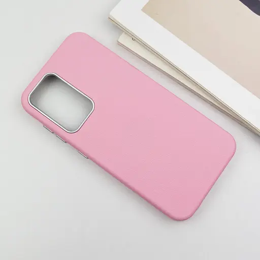 Шкіряний чохол Epik Leather Case Metal Buttons для Samsung Galaxy S23 FE Light Pink - фото 3