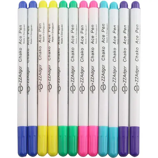 Тканевая маркерная ручка для швейного искусства, исчезающая, 12 шт.