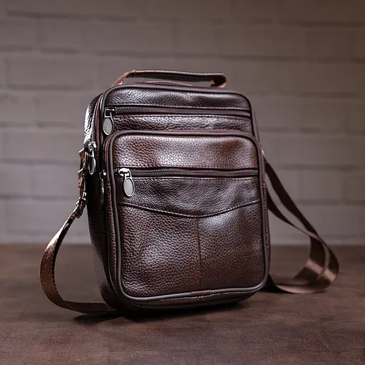 Чоловіча шкіряна сумка Vintage 22,5х18,5х5 см sum0012794 - фото 3