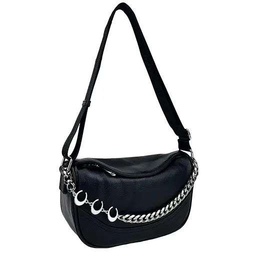 Кросбоди кожаное с металлической цепочкой UnaBorsetta NB2-2811A