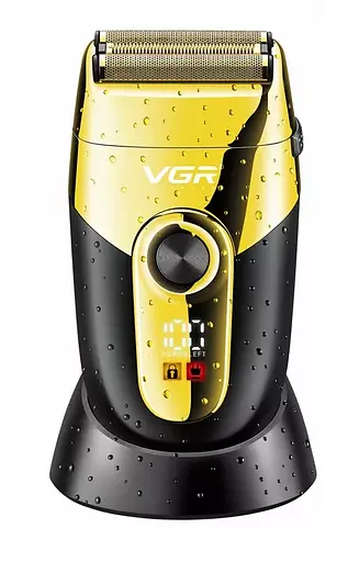 Електробритва Шейвер VGR V-383 IPX4 з подвійним лезом Золотистий - фото 2