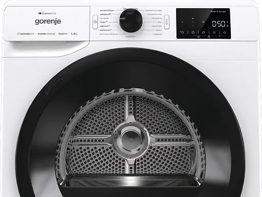 Gorenje Сушильна машина тепловий насос, 9кг, A++, 60см, дисплей, 16 програм, Wi-Fi, білий - фото 7