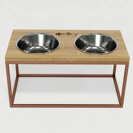 Hollky Base L — миски на підставці для середніх і великих собак (2 × 0,95 л) - фото 3