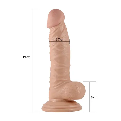 Фалоімітатор LoveToy Real Extreme 19 см тілесний - фото 4