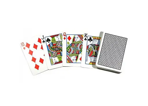 Карты игральные Cartamundi Copag 100% Plastic Jumbo Index (red blue) (344b) - фото 3