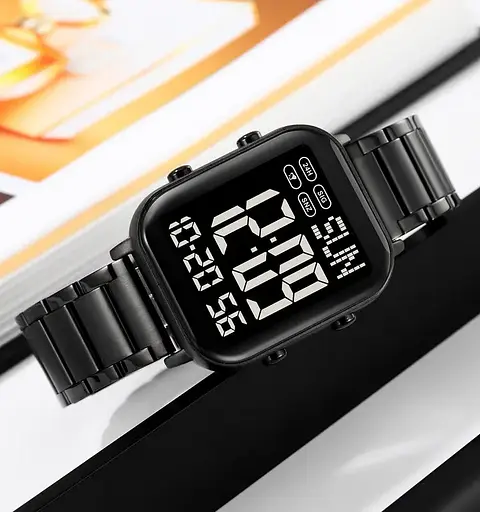 Чоловічий наручний годинник Skmei 2259 (Чорний з чорним) - фото 4