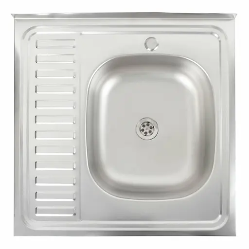 Кухонна мийка з нержавіючої сталі Platinum сатин 6060 R (0,5/160 мм), Satin - фото 1