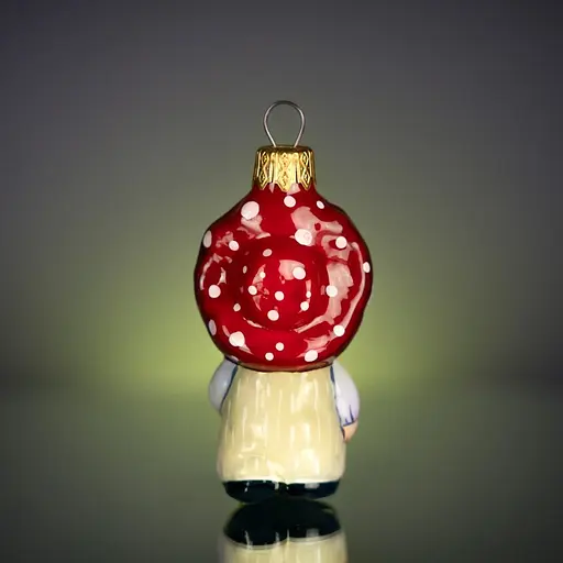 Ялинкова прикраса Різдвяні історії Хлопчик-Мухоморчик скло (4820001155020) - фото 4