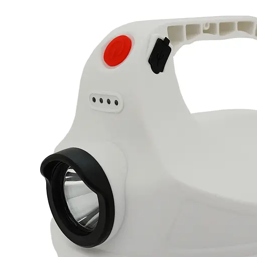 Ліхтарик для кемпінгу Panther PT-8806, 1+3 режими, корпус-пластик, ударостійкий, ip44, вбудований акум 6000mAh, USB кабель, White, BOX - фото 4