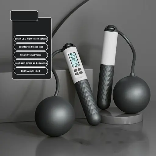 Скакалка со счетчиком Беспроводная утяжеленная скакалка с регулируемым мячом - фото 5