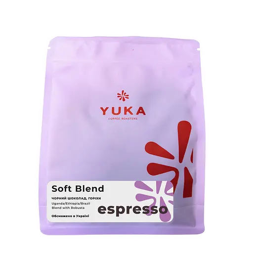 Кофе в зернах Yuka Coffee Roastery 80/20 Soft Blend 250 г. - фото 1