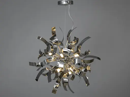 Люстра в сучасному стилі Loft для дому, кафе, колір хром, на 8 ламп - фото 1