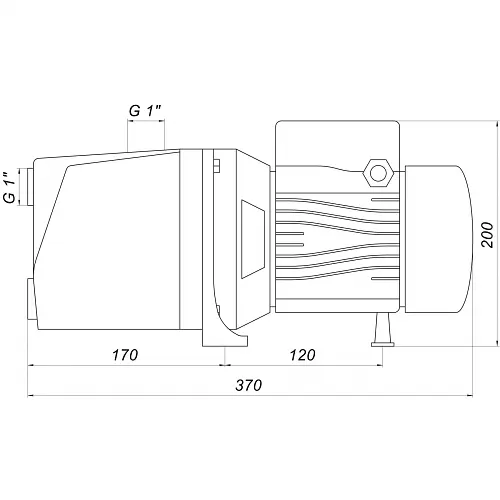 Поверхностный насос Optima JET 80A-PL 0,8 кВт (чугун короткий) - фото 6