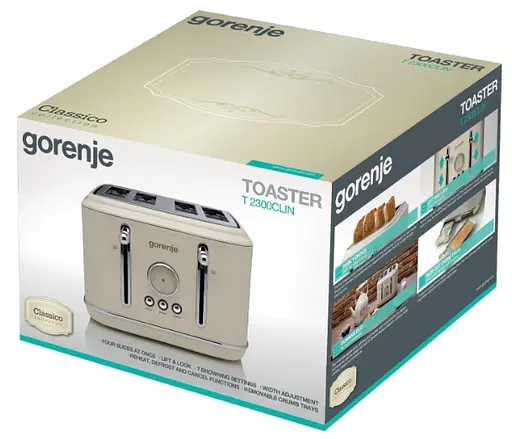Тостер Gorenje T2300CLIN (T3223BE) (6984811) - фото 8