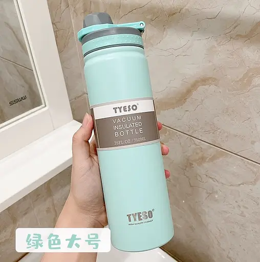 Термобутылка Tyeso 750 мл из нержавеющей стали для кофе воды pearl - фото 3