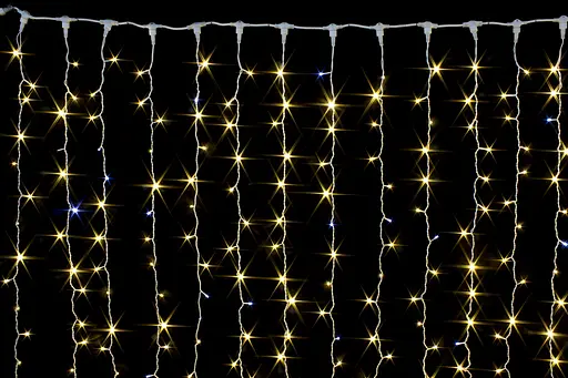 Гірлянда вулична світлодіодна Завіса для тераси Laplandia з мерехтінням, білий ПВХ провід 2х2 м Тепле Біле (ww.03.6w.280.F+)