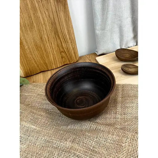 Миска висока керамічна (глиняна) Гладка 1 л - фото 3