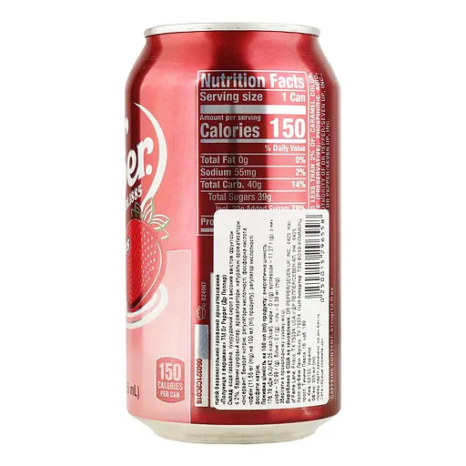 Напиток безалкогольный Dr. Pepper Strawberries & Cream сильногазированный 0.355 л ж/б (932943) - фото 2