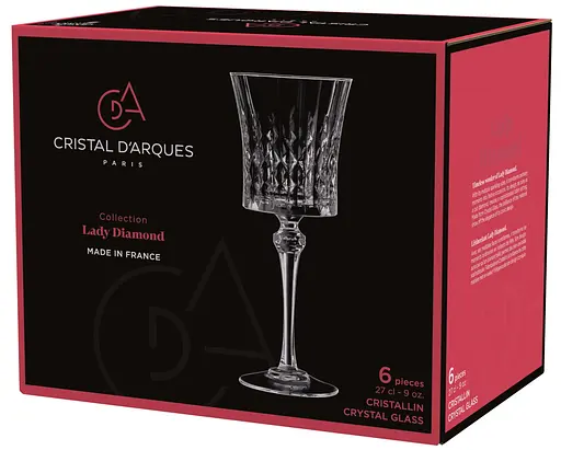 Набор бокалов Cristal d'Arques Paris Lady Diamond, 6х270 мл (6672177) - фото 8