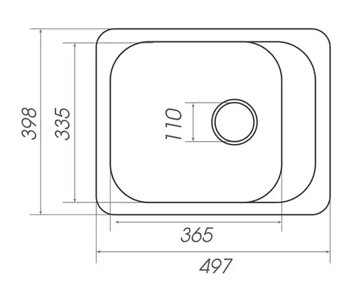 Кухонная мойка Platinum 4050 KORRADO (SP000025140) - фото 5