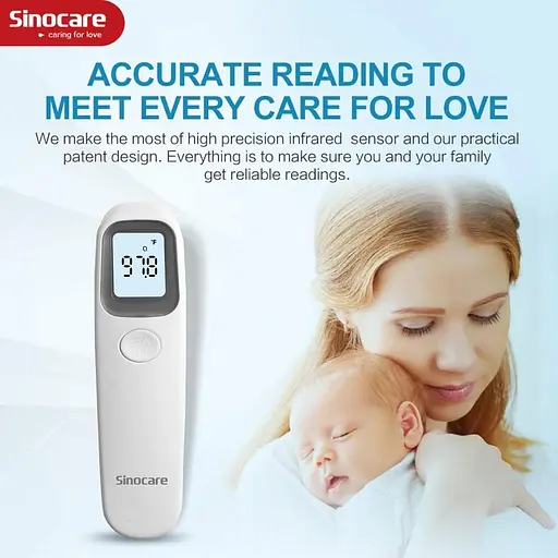 Термометр для чола Sinocare No-Touch для дорослих та дітей, цифровий - фото 6