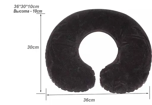 Надувна подушка-підголівник для подорожей Intex 68675 надувна 36х30х10 см (915-02) - фото 3