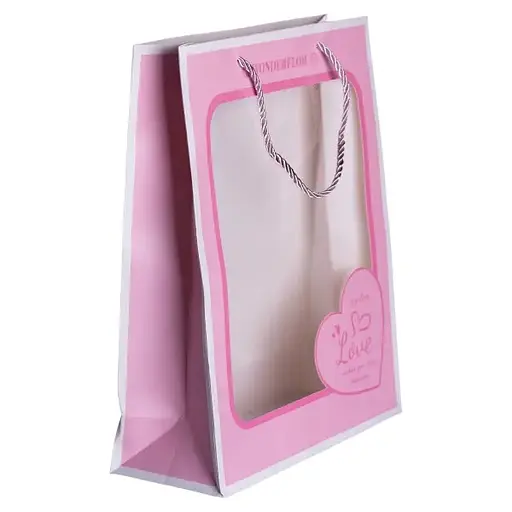 Подарочный пакет Yiwu HP-10359-18 Love 26х10х32 см 12 шт. - фото 15