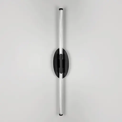 Видовжене світлодіодне бра Line F з рельєфним розсіювачем 80 см чорне Арт. WB38/800 BK - фото 4