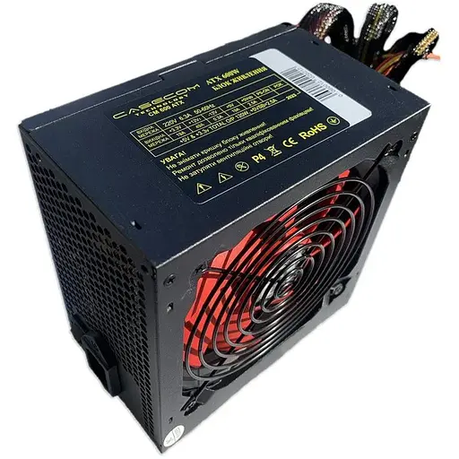 БЖ 600W Casecom, 120mm, 4хSATA, Bulk