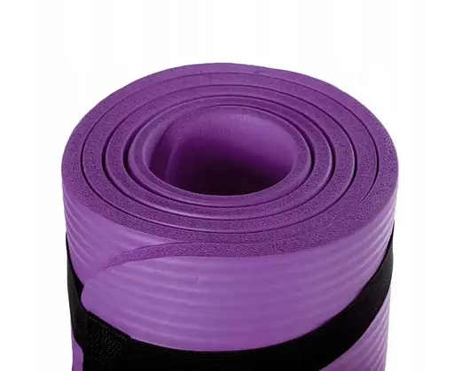 Коврик для йоги и фитнеса Power System PS-4017 NBR Fitness Yoga Mat Plus Purple (180х61х1) (PS-4017_Purple) - фото 7