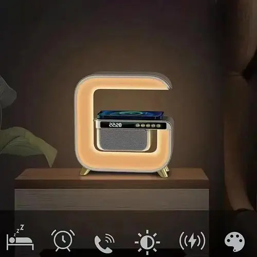 Аккумуляторный ночник G-Smart G3 mini RGB с Bluetooth колонкой и зарядкой для телефона - фото 4