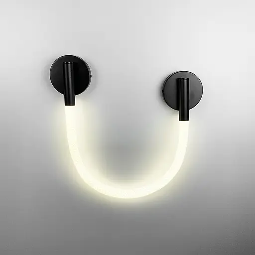 Інноваційний настінний світильник Line F довжина 100 см Арт. W30G/1000 BK - фото 10