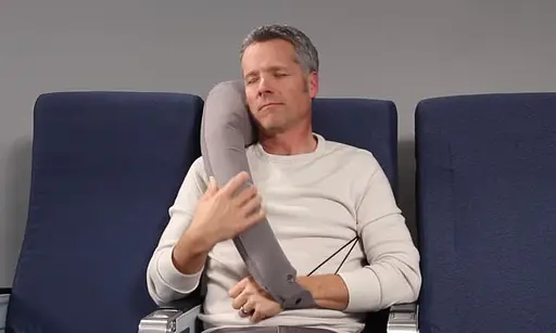 Подушка для подорожей надувна вертикальна Travelrest Сірий (978-02) - фото 2