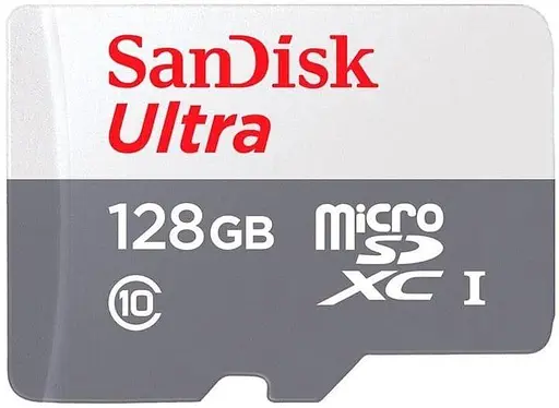 SanDisk Ultra microSDXC 128GB 100MB/s Class 10 UHS-I (4x6 pack size), EAN: 0619659196509 - фото 1