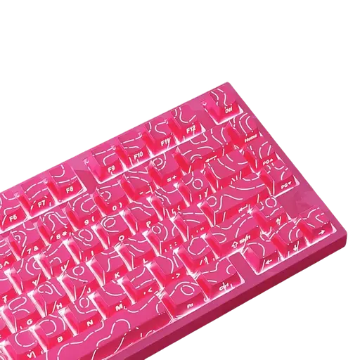 Клавіатура Attack Shark R82 HE Contours Side Printed Pink - фото 2