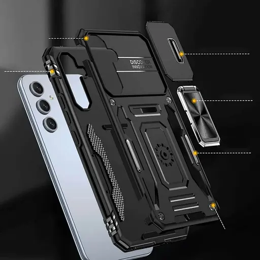 Чохол Epik ударостійкий Camshield Army Ring для Samsung Galaxy A35/A55 Чорний/Black - фото 3