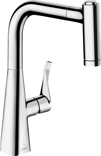 Смеситель для кухни Hansgrohe Metris Select 220 2jet с выдвижным изливом хром 14834000 Хром - фото 1