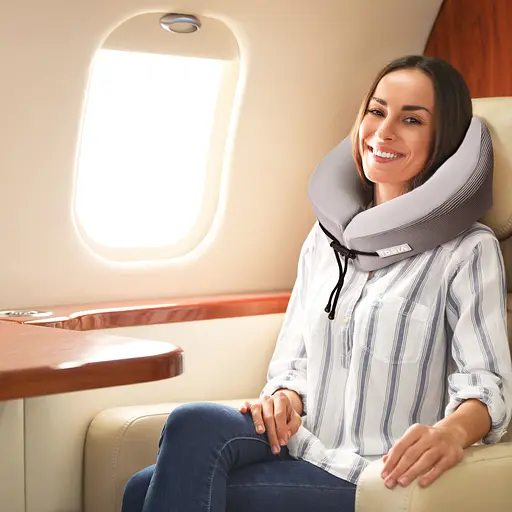 Подушка рогалик ортопедична Ideia Travel дорожня з ефектом пам'яті 27х26х17 см (8-35859) - фото 13