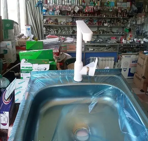 Смеситель для кухни Solone LAP4-A030 однорычажный пластик Белый 30412 - фото 2