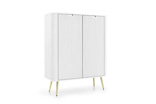 Комод Perfect Home Зова/Zova 2-дверный с золотыми ножками K103 Белый (PFH-091286) - фото 4