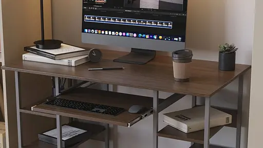 Комп'ютерний стіл Ferrum-decor Тім 75x120x60 сірий ДСП Дуб Сонома Труфель 32мм (FRD-102465)