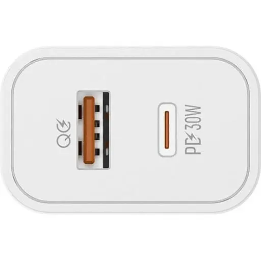 Зарядний пристрій ColorWay Power Delivery Port PPS USB (Type-C PD + USB QC3.0) (30W) White