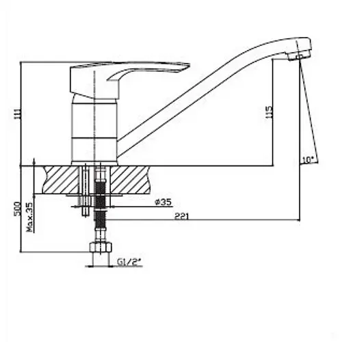 Змішувач для кухні Haiba HANSBERG 004 HB0183 - фото 2