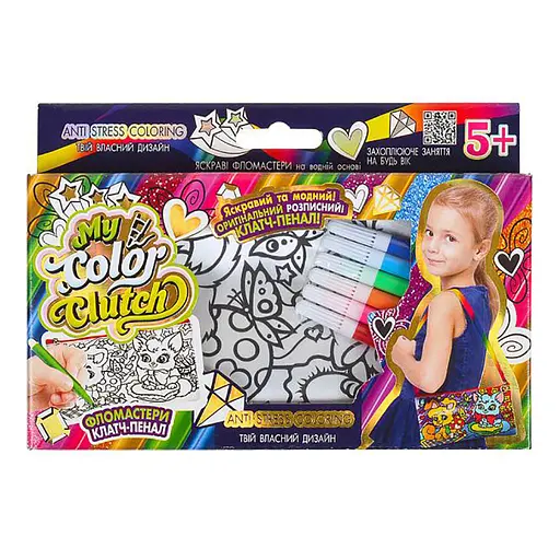 Набір творчості My Color Clutch, Danko Toys, клатч-пенал-розмальовка - фото 4