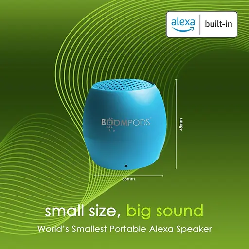 Boompods Zero Talk Міні-портативний динамік Bluetooth із вбудованими розумними пристроями Amazon Alexa - невеликий бездротовий вод - фото 2