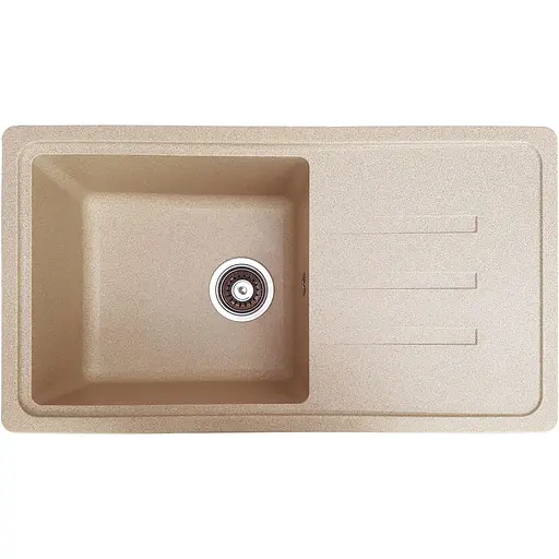 Гранітна кухонна мийка Romzha Trei 78 Bezhvy (402) з крилом - фото 1